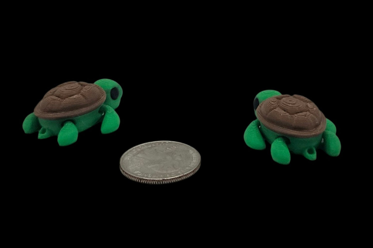 Baby Articulating Turtle with Fidget Toy, Desk Toy, Collectible Figurine Keychain Charm 2 for $5!