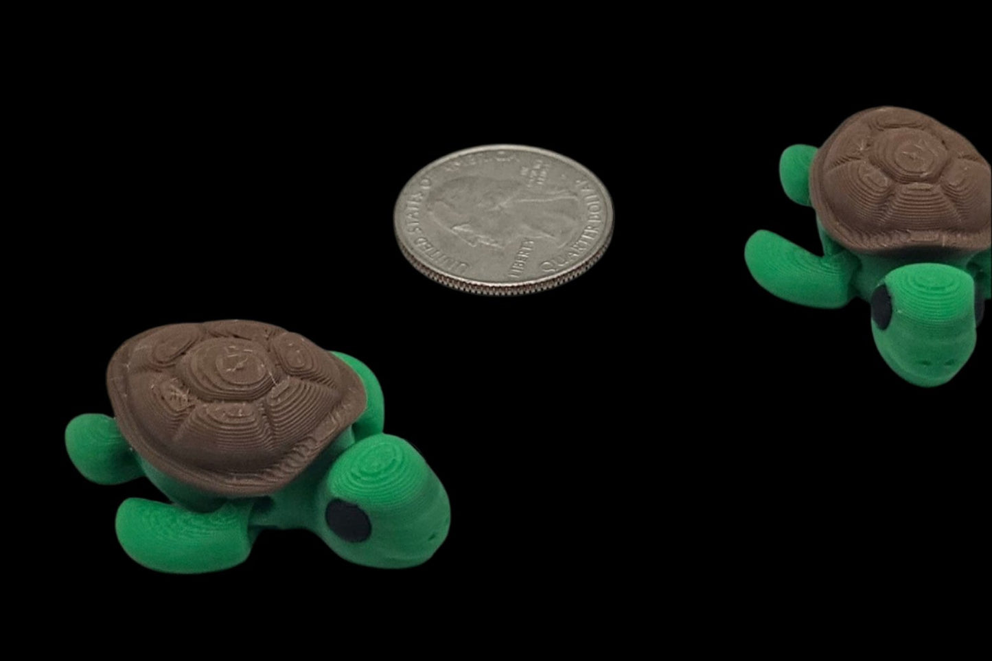 Baby Articulating Turtle with Fidget Toy, Desk Toy, Collectible Figurine Keychain Charm 2 for $5!