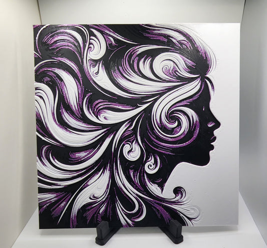 The Pink Lady Swirl 8X8 INCHES - WALL ART HUEFORGE