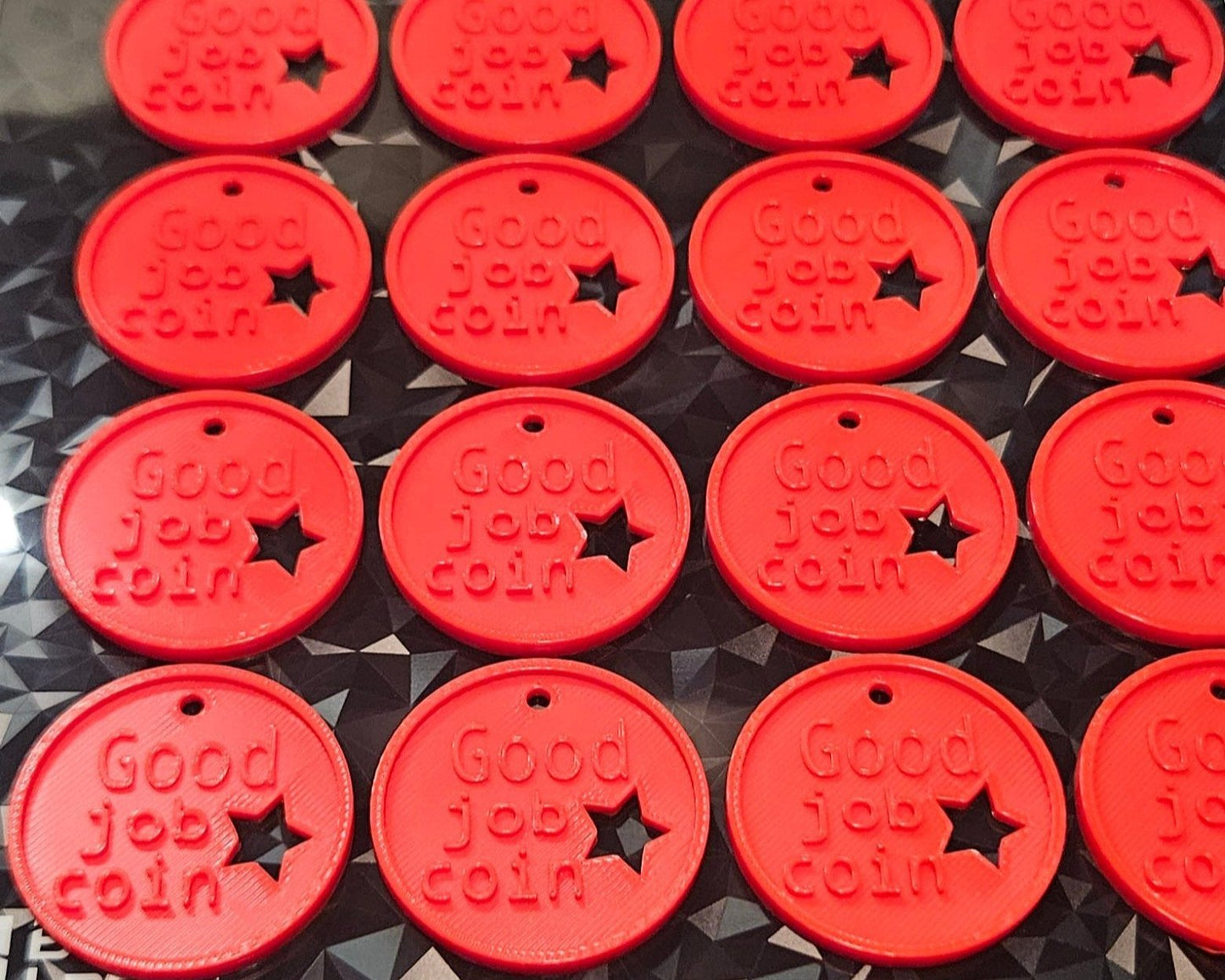 3D Printed Good Job Coin Keychains - Good Job Coins for Teachers and Parents